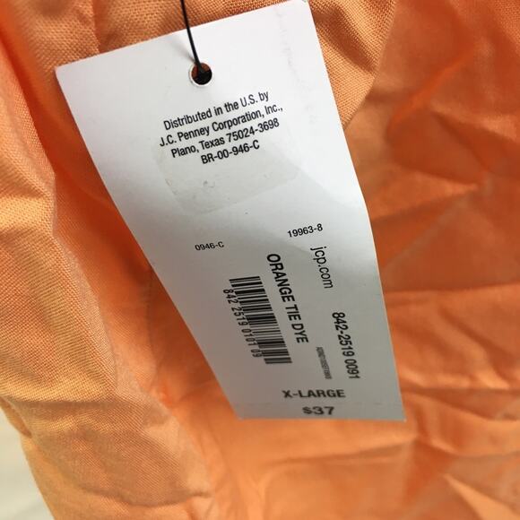 A.n.a Tie dye ruffle blouse orange XL - Picture 12 of 16